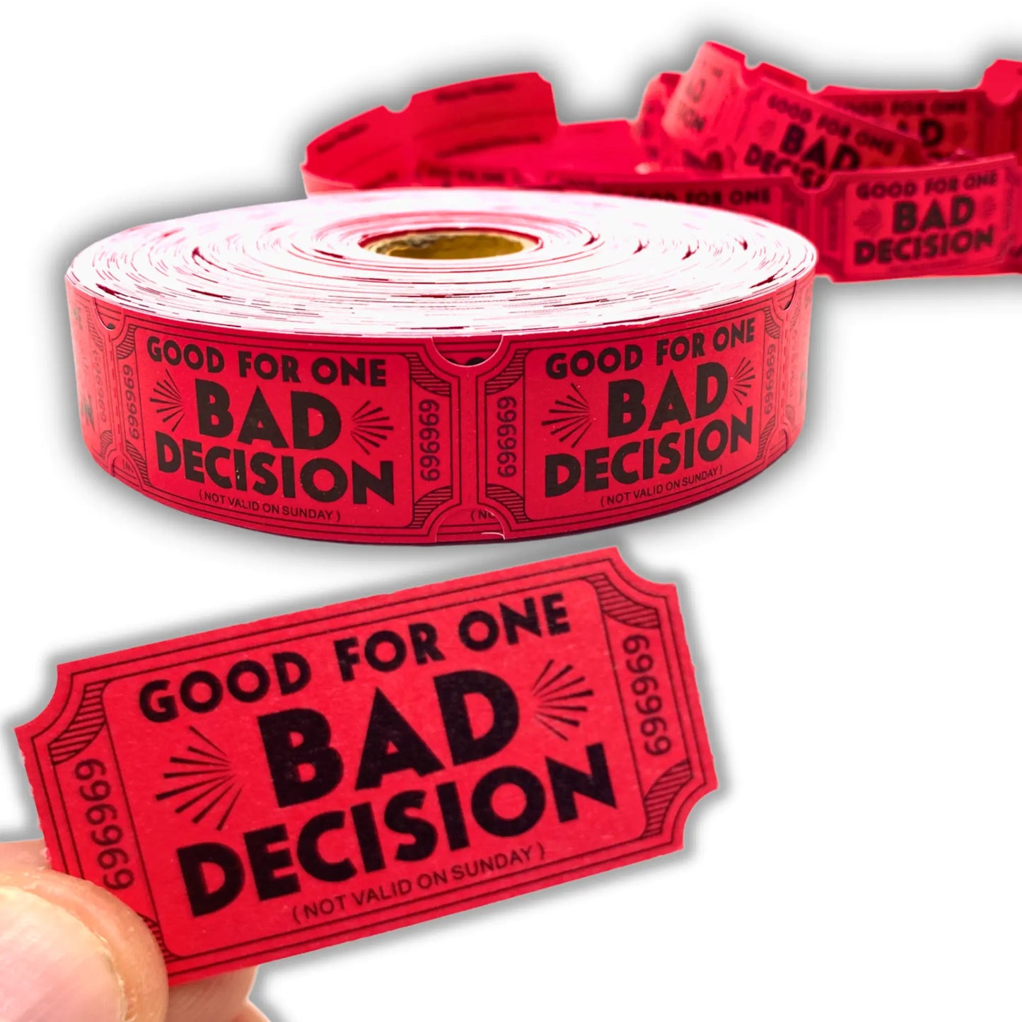 1000 Bad Decision Tickets - a "Whole Roll" Ninja Pop