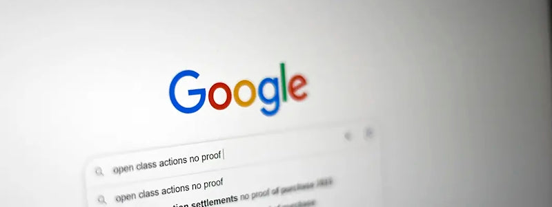 A computer screen with the google logo on it
