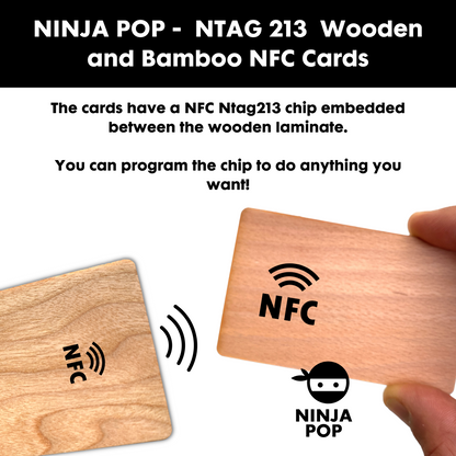 Ninja Pop Blank NFC wooden business card blanks - Choose your wood!