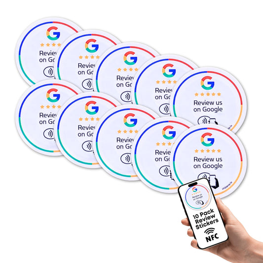 Ninja Pop NFC 1” Review Stickers for Google – Tap-and-Go Review Card for Google | Easy-to-Use Pop Card for Collecting Google Reviews | Durable NFC Review Sticker for Any Business