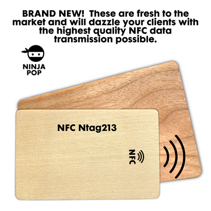 Ninja Pop Blank NFC wooden business card blanks - Choose your wood!