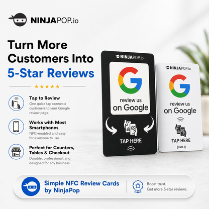 Ninja Pop Google Review Card - Contactless Review Cards