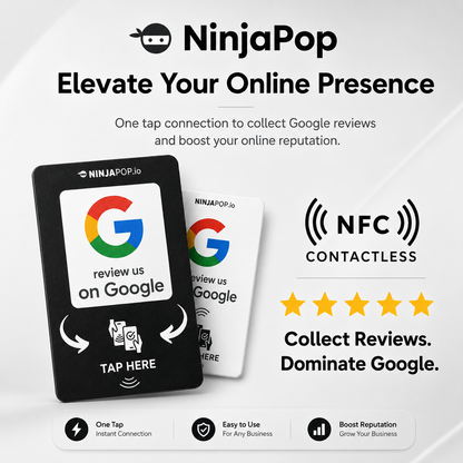 Ninja Pop Google Review Card - Contactless Review Cards